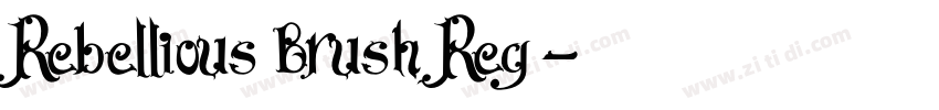 Rebellious Brush Reg字体转换